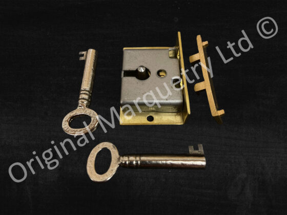 Brass Box Locks - 38 x 25mm - SO3 - Image 2