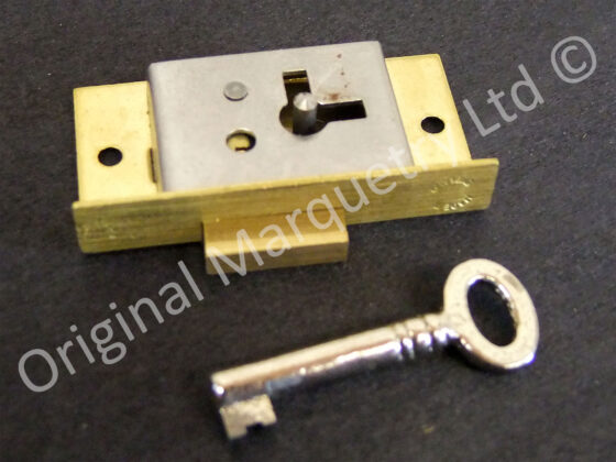 Brass Cupboard Locks - 50 x 28mm - SO5L - Image 2