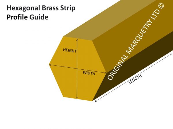 Inlay Hexagonal Brass Strips - Shape Guide