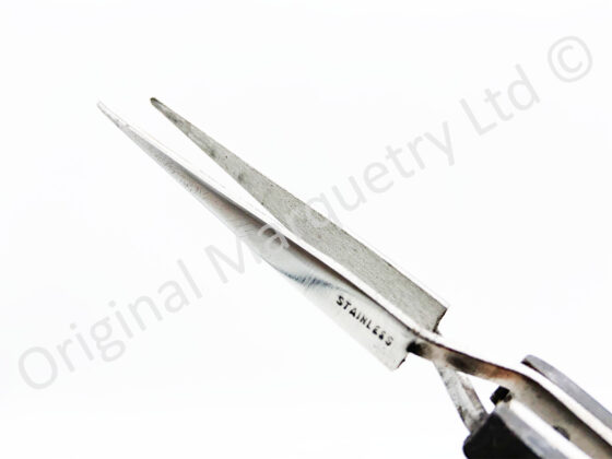 Self Closing Tweezers Straight with Insulated Handles - T151 - Image 2