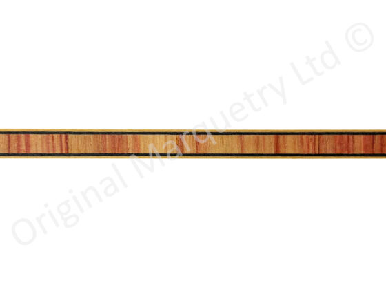 Tulipwood Inlay Bandings Boxwood Outside 6mm x 1mm x 45cm