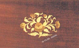 Marquetry Floral Panel - M46 - 115 x 70mm