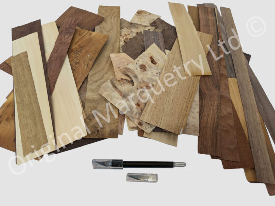 Beginners Wood Veneer Pack & Craft Knife - Off Cuts - 250g