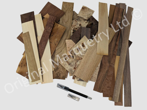 Beginners Wood Veneer Pack & Craft Knife - Off Cuts - 250g - Image 2