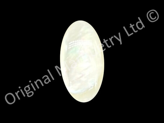 White Mother of Pearl Oval