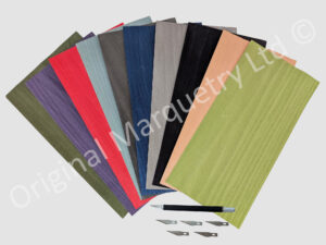 Coloured Wood Veneer Packs - Large - Dark Shades - 10 Leaves